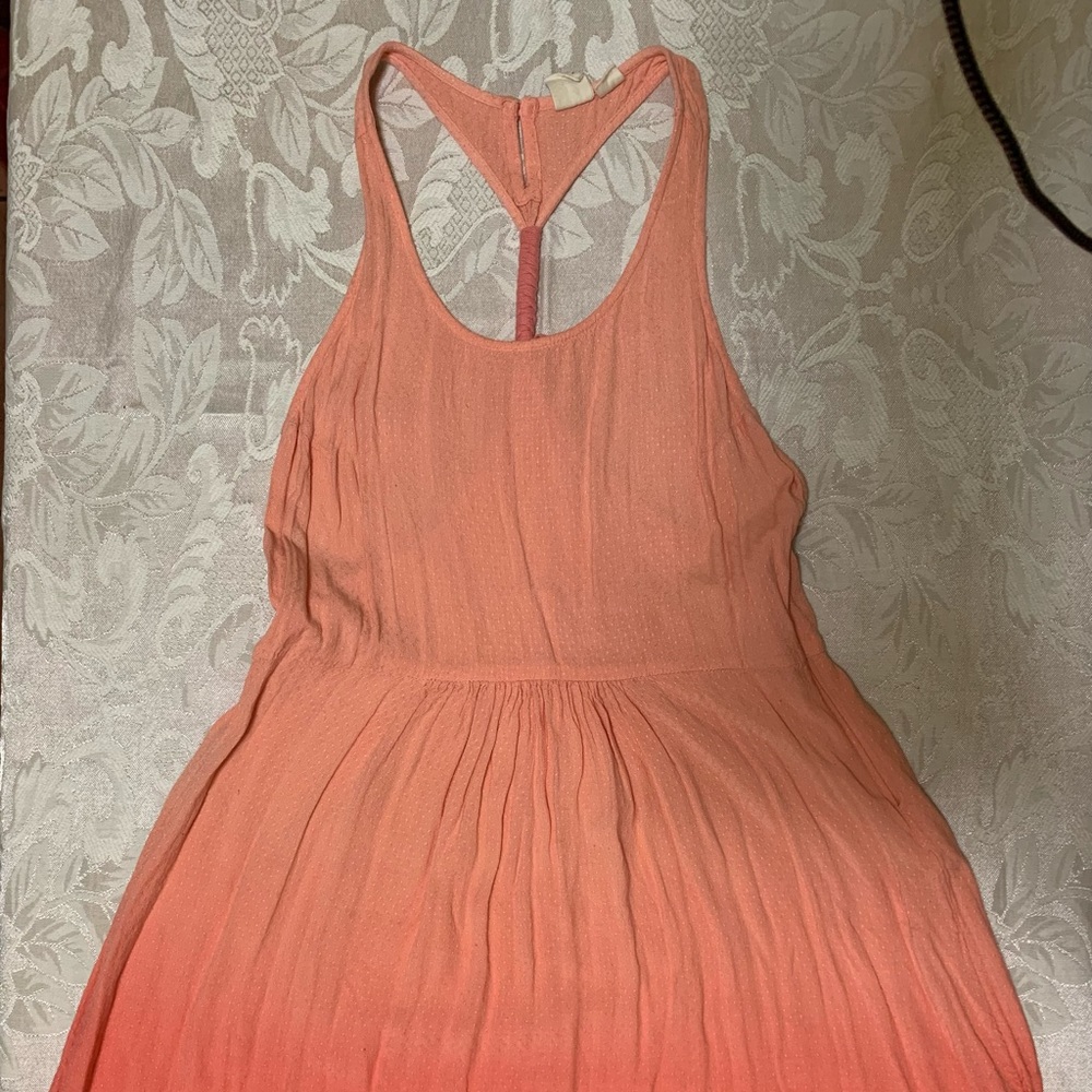 Coral pink tank dress